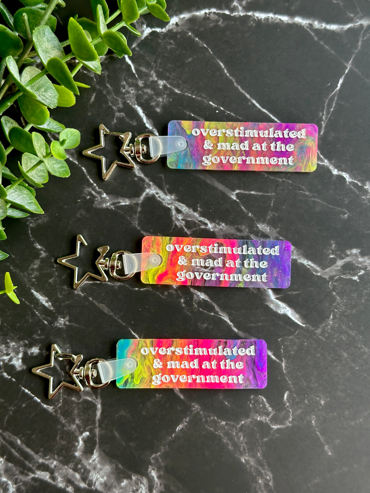 Overstimulated Keychain