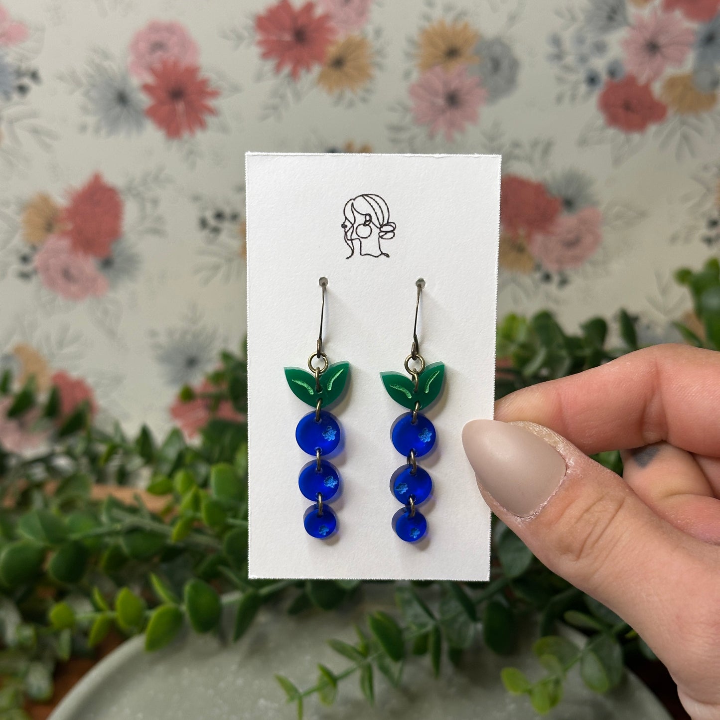 Blueberry Drop Earrings