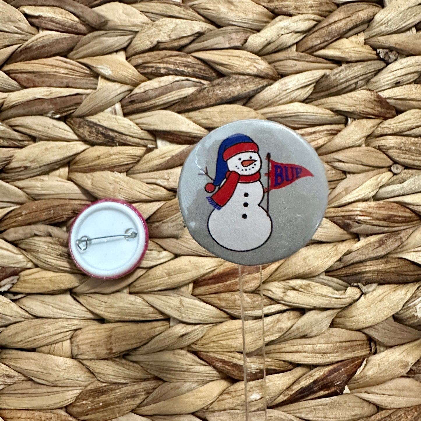 Buffalo Snowman | Button