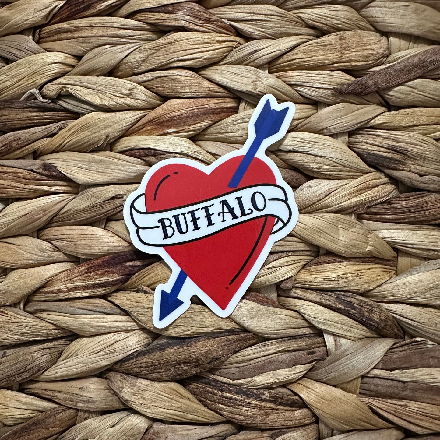 Buffalo Tattoo Heart - Sticker