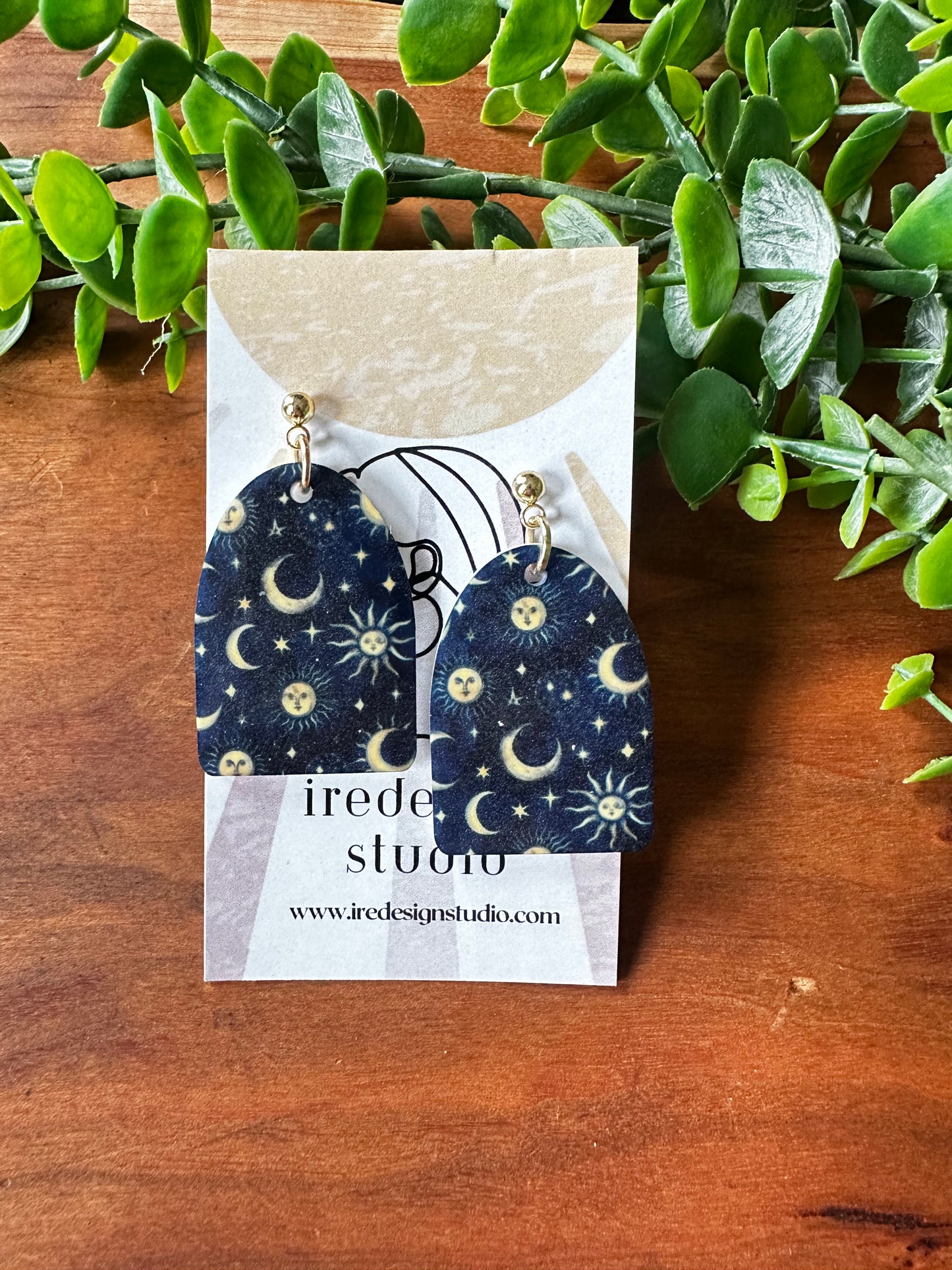 Celestial Print Earrings