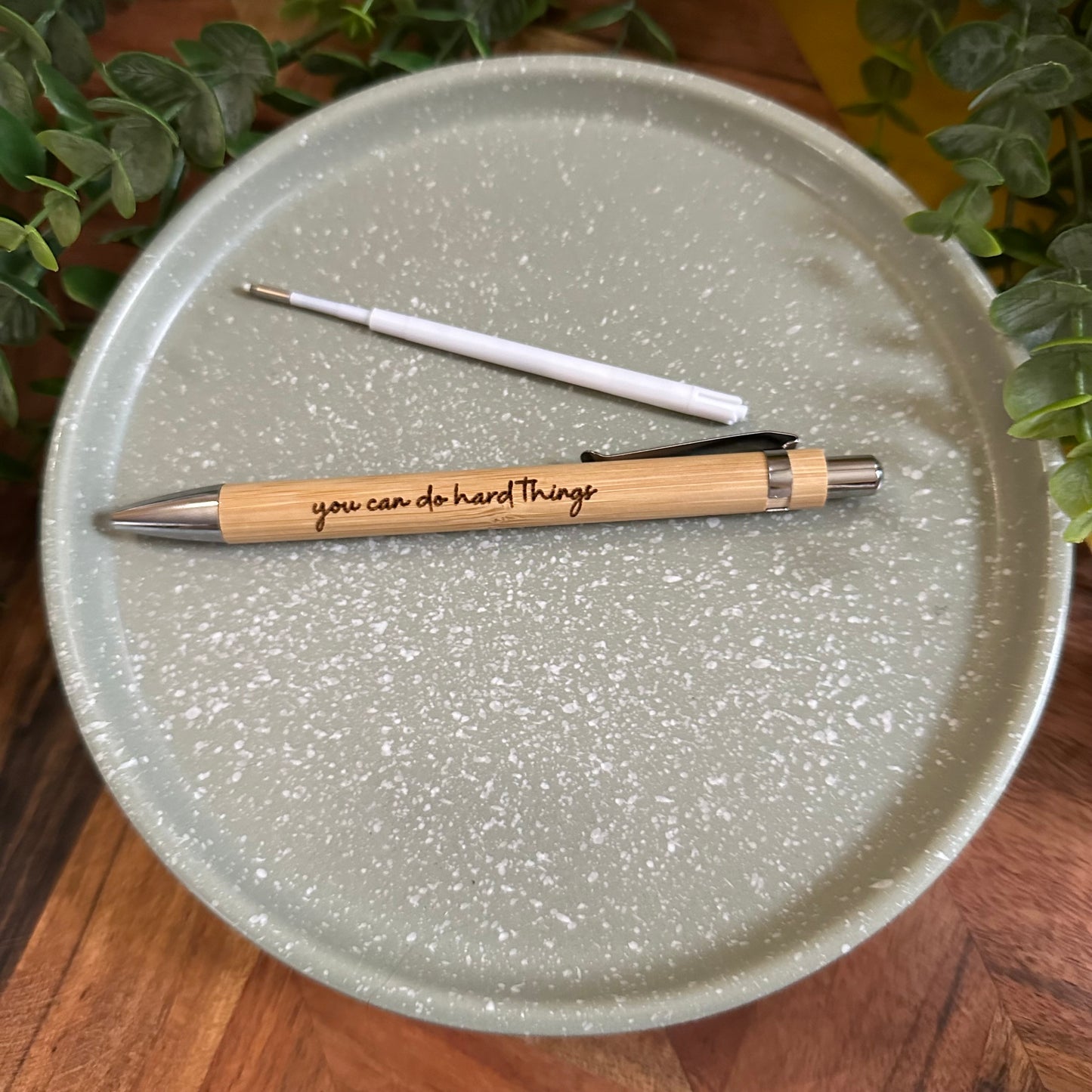 You can do hard things - Engraved Bamboo Pen