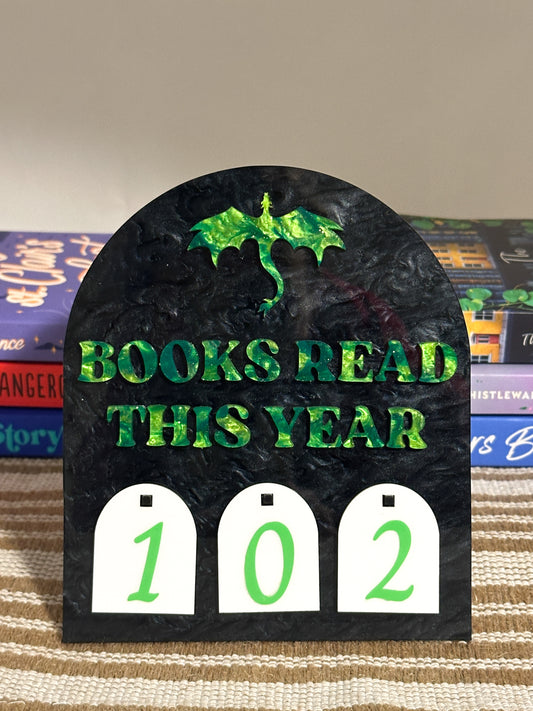 Book Tracker *black & green marble*