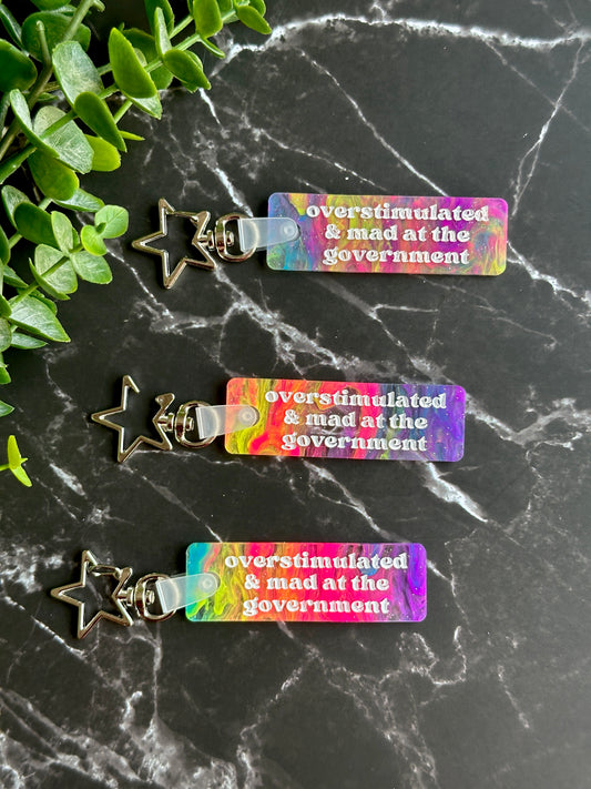 Overstimulated Keychain