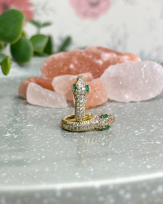 Snake Huggie Hoops