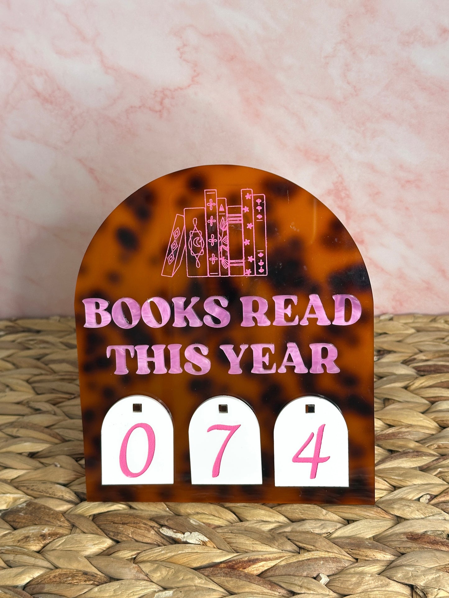 Book Tracker *tortoise & pink*