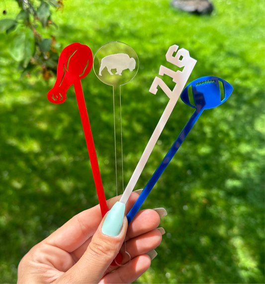 MAFIA MIXERS// Buffalo Themed Acrylic Beverage Stir Sticks