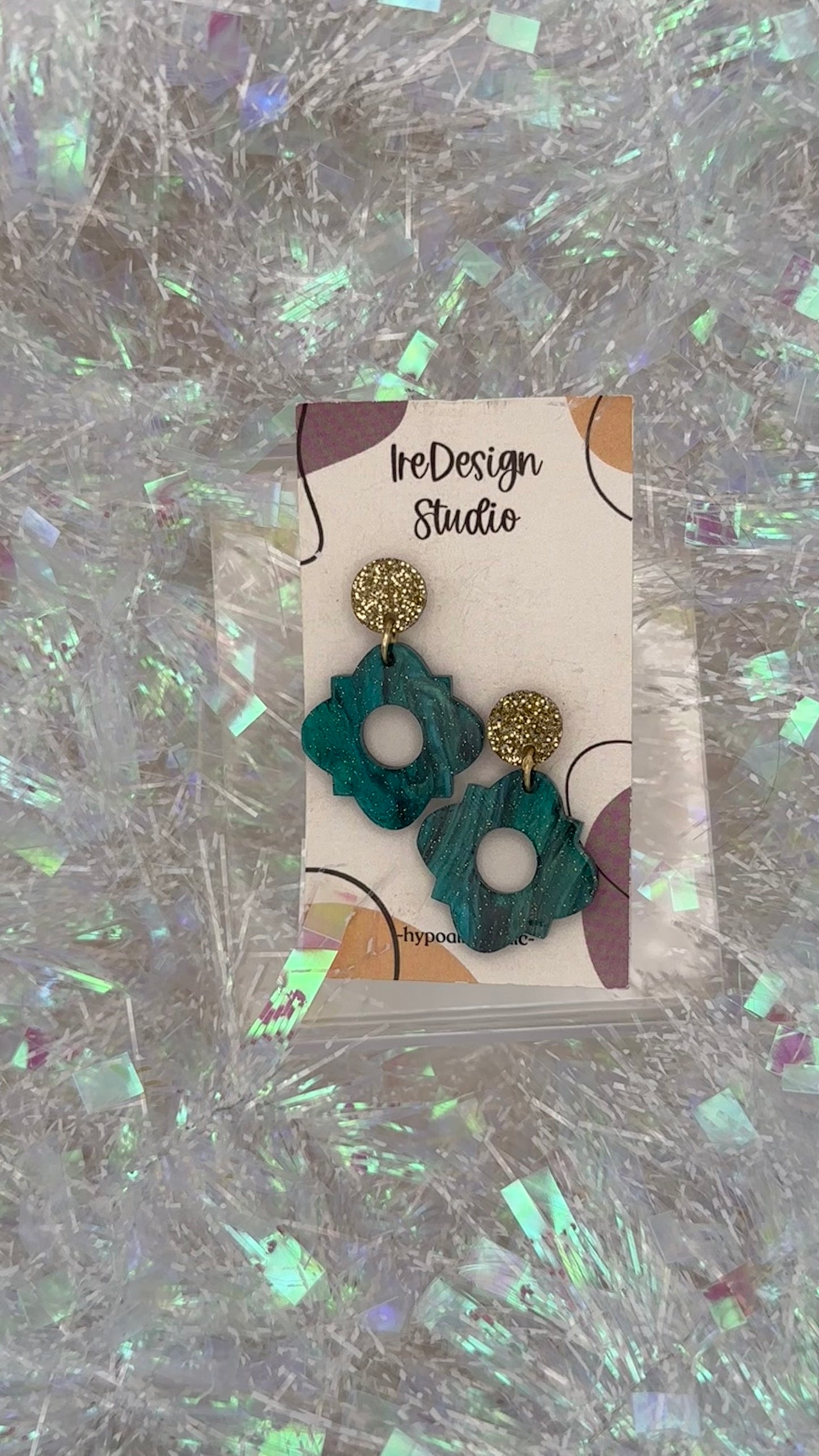 Avery Earrings in Starry Emerald