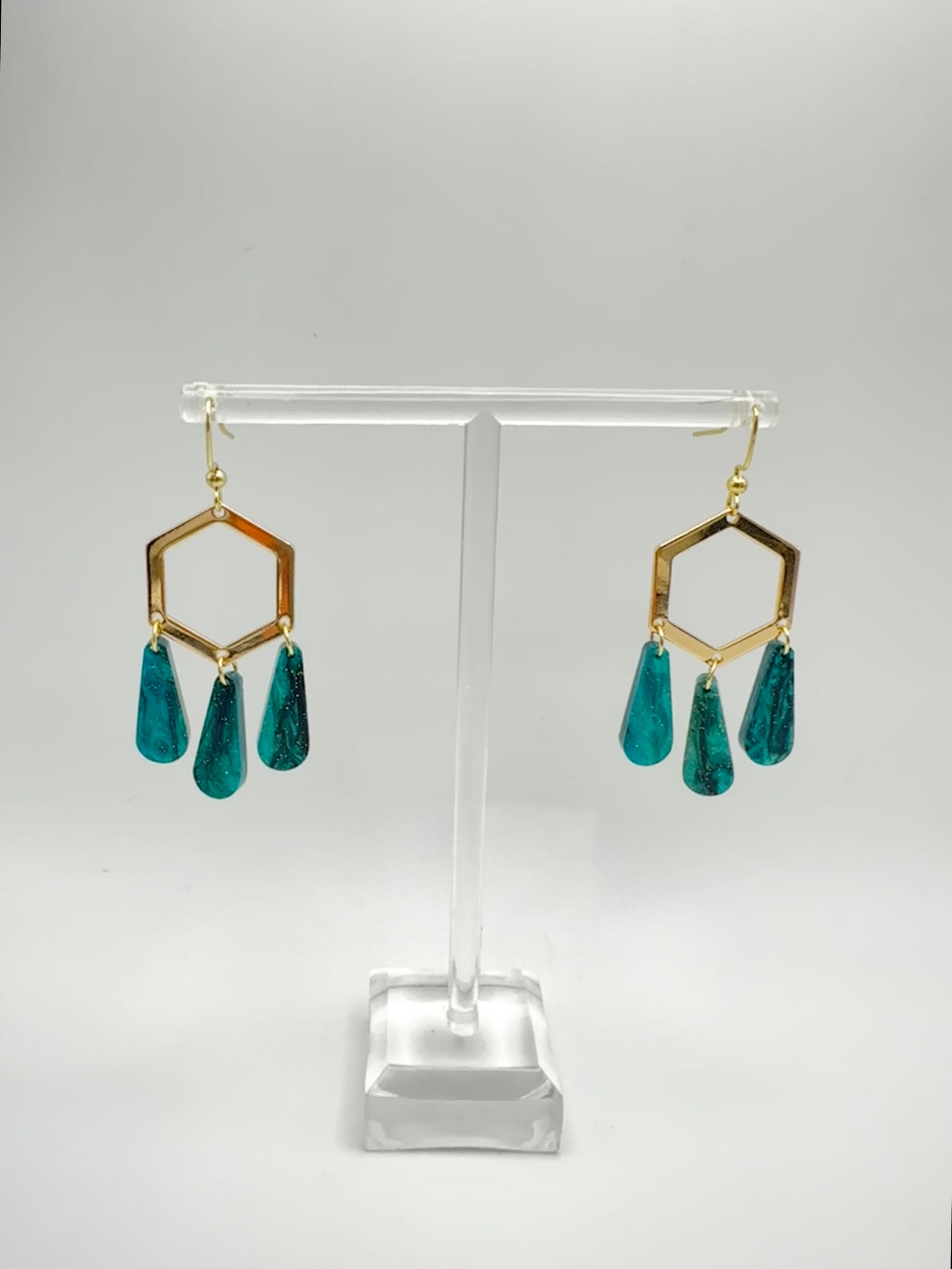 Lorelei Earrings in Starry Emerald