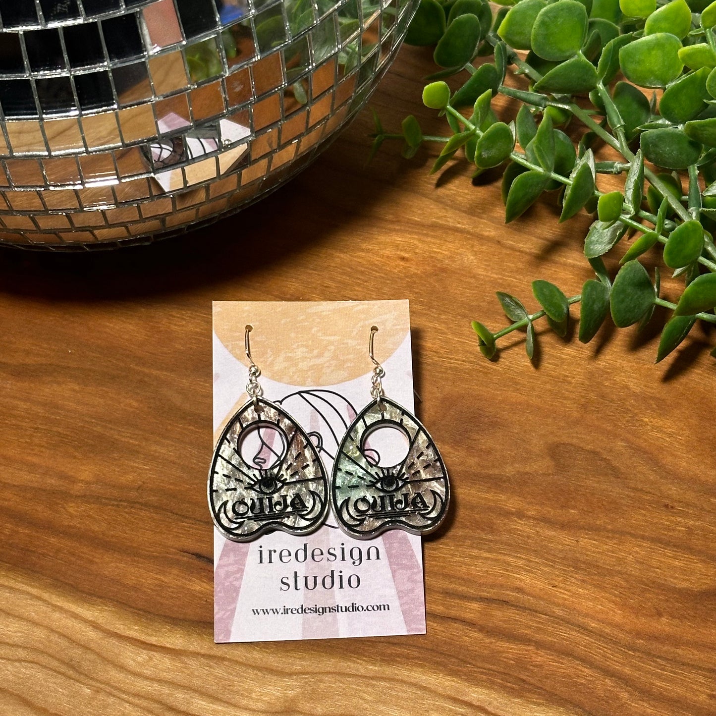 Ouija Planchette Earrings