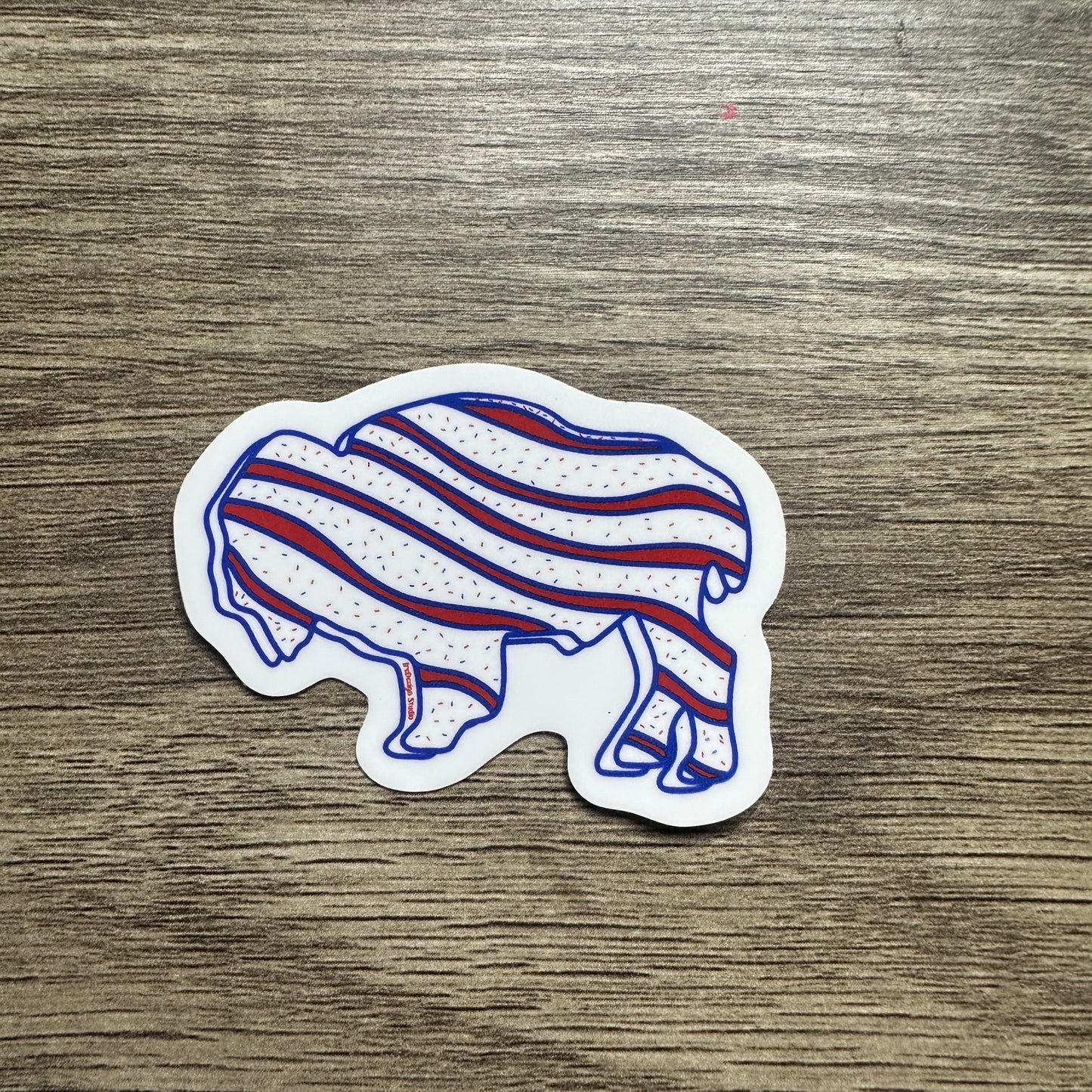Buffalo Zebra Cake- Sticker