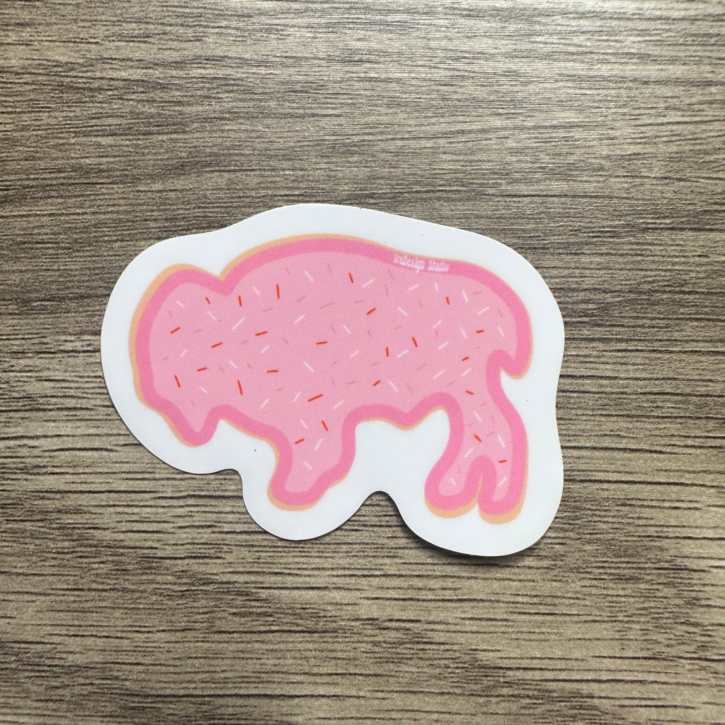 Buffalo Frosted Animal Cracker- Sticker