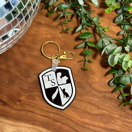 The Tortured Poets Coat of Arms Keychain