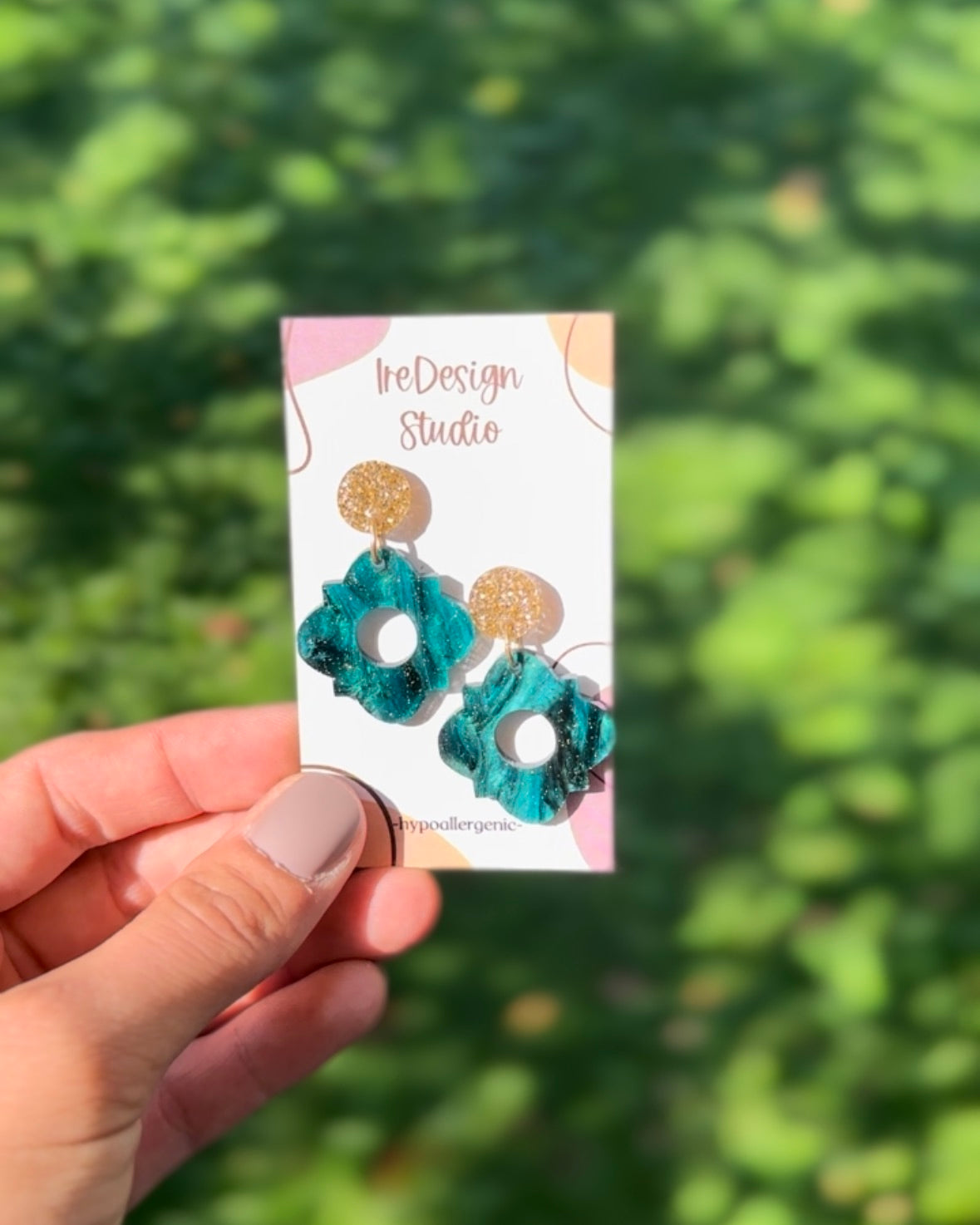 Avery Earrings in Starry Emerald