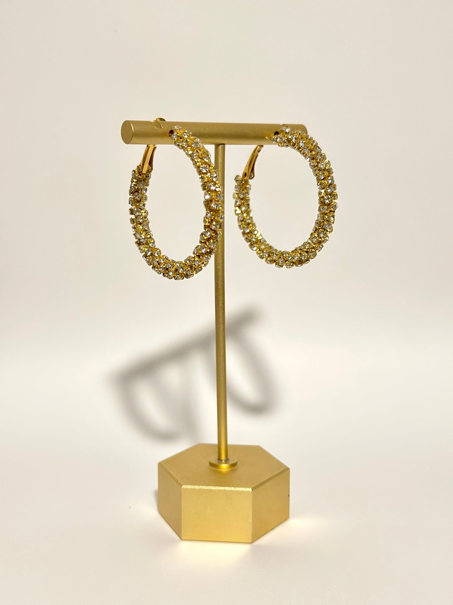 Bejeweled Rhinestone Hoops