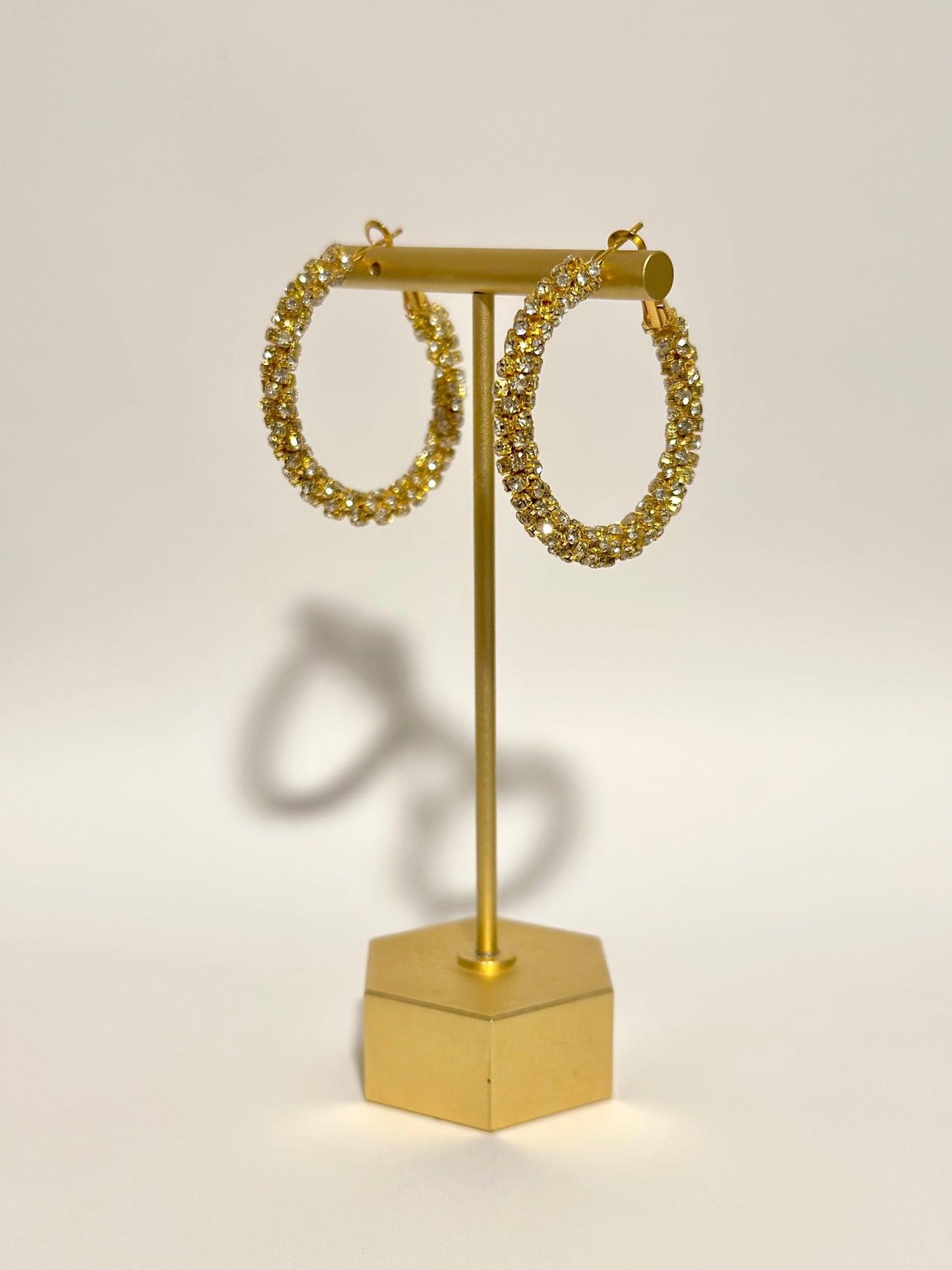 Bejeweled Rhinestone Hoops