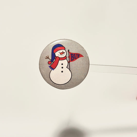 Buffalo Snowman | Button