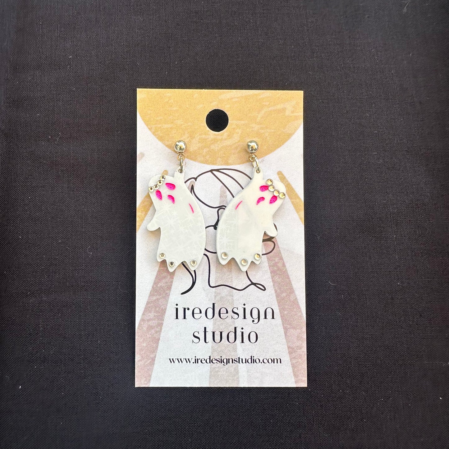 Bejeweled Ghostie Earrings
