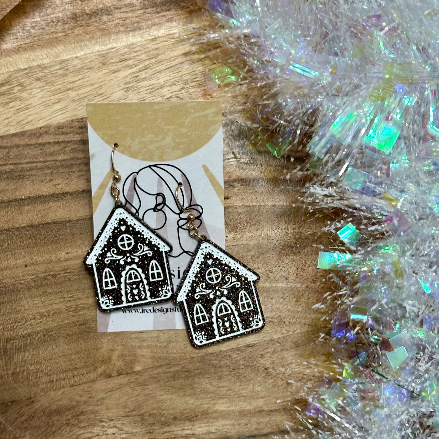 Gingerbread House Earrings