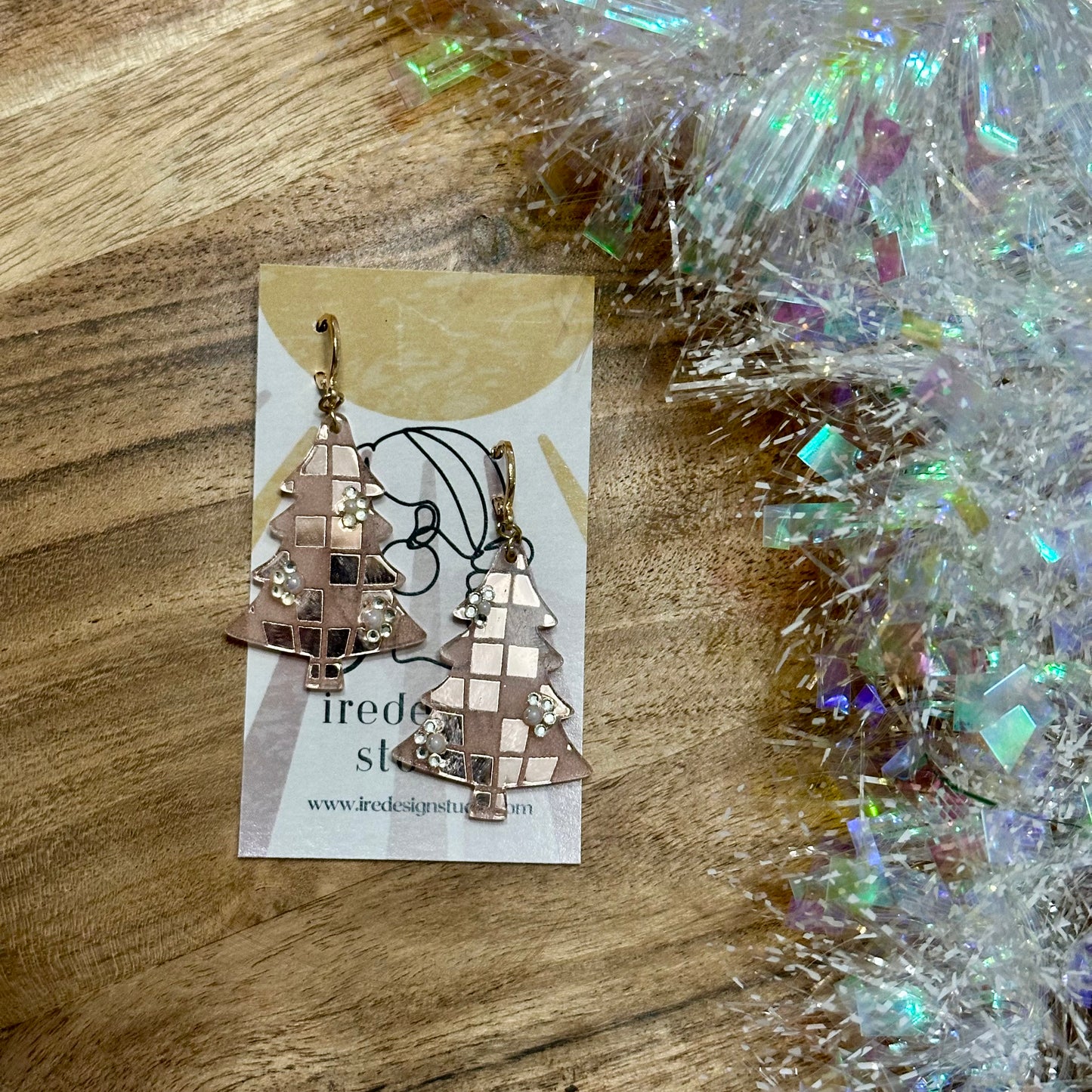 Disco Christmas Tree Earrings