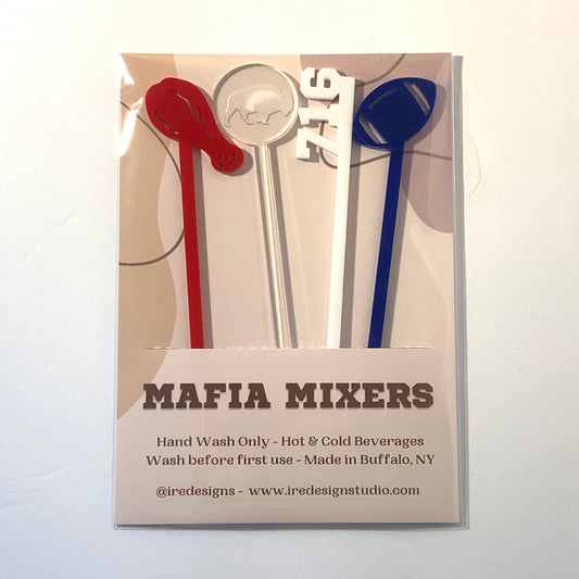 MAFIA MIXERS// Buffalo Themed Acrylic Beverage Stir Sticks