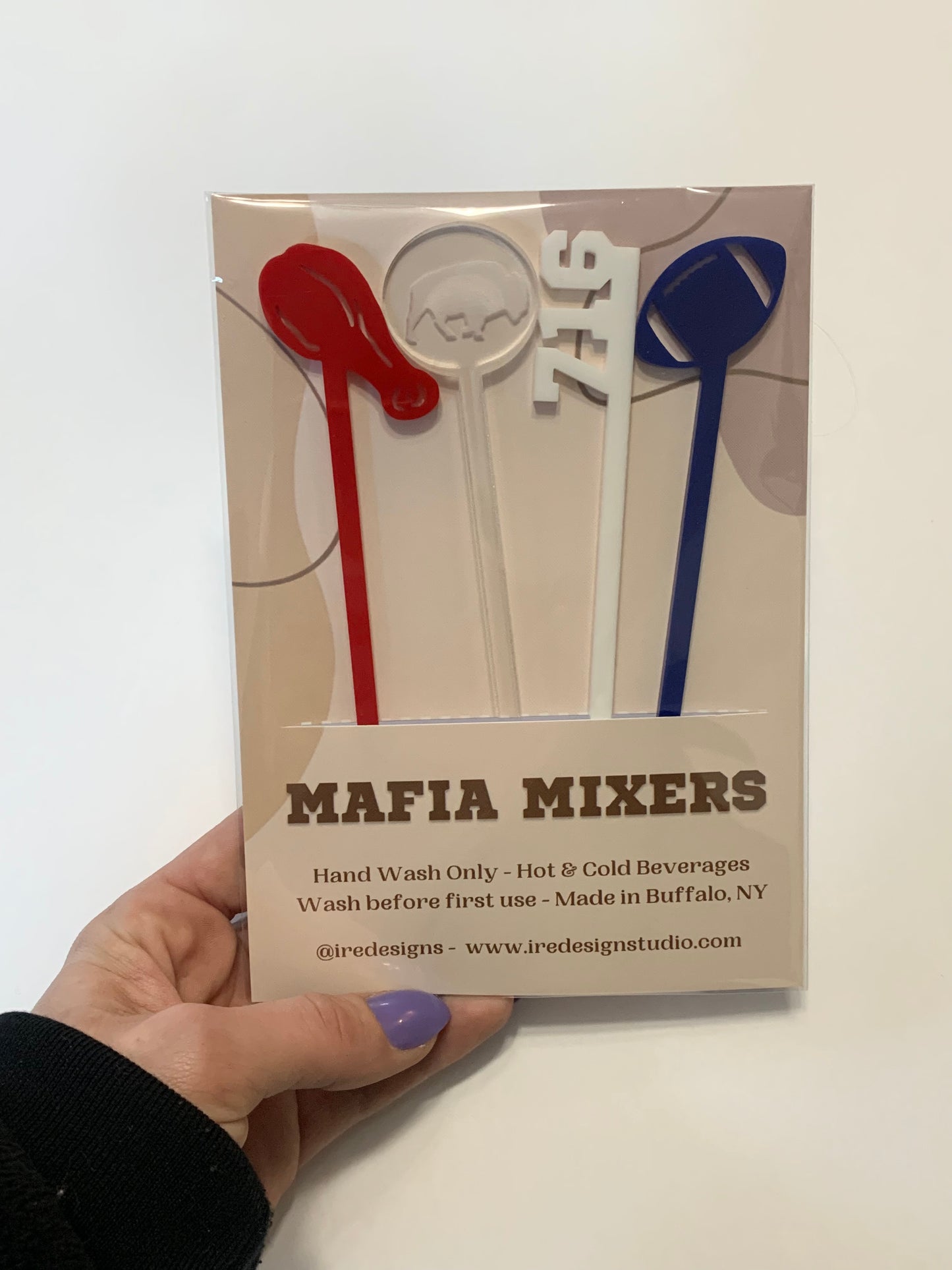 MAFIA MIXERS// Buffalo Themed Acrylic Beverage Stir Sticks